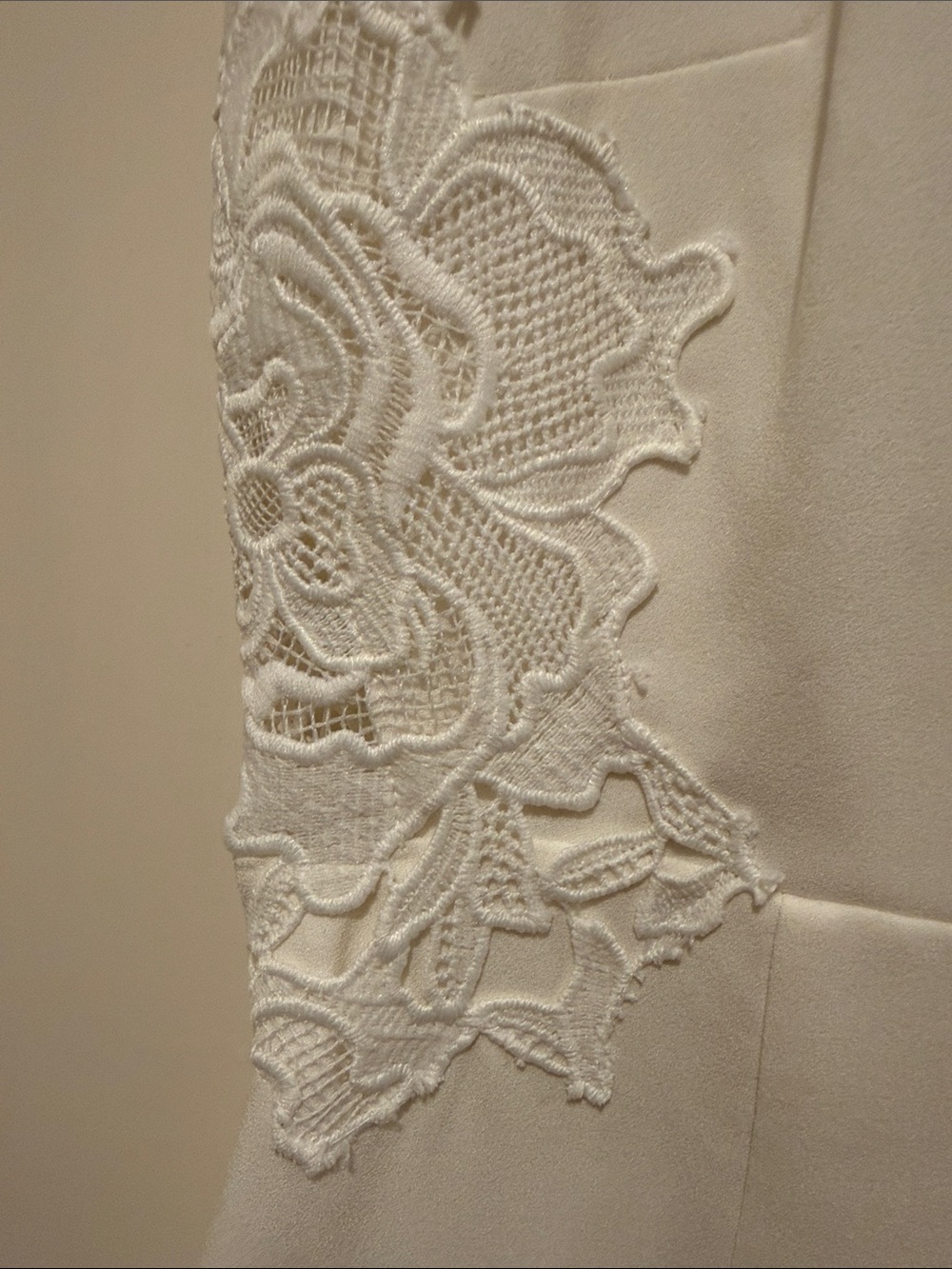 Tahari Lace-Detail White Sheath Dress - Picture 3 of 5